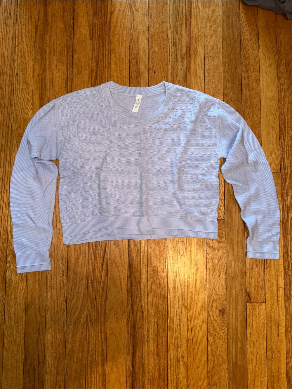 LIKE NEW Lululemon Light Blue Cropped Knit Sweater - Women Tops